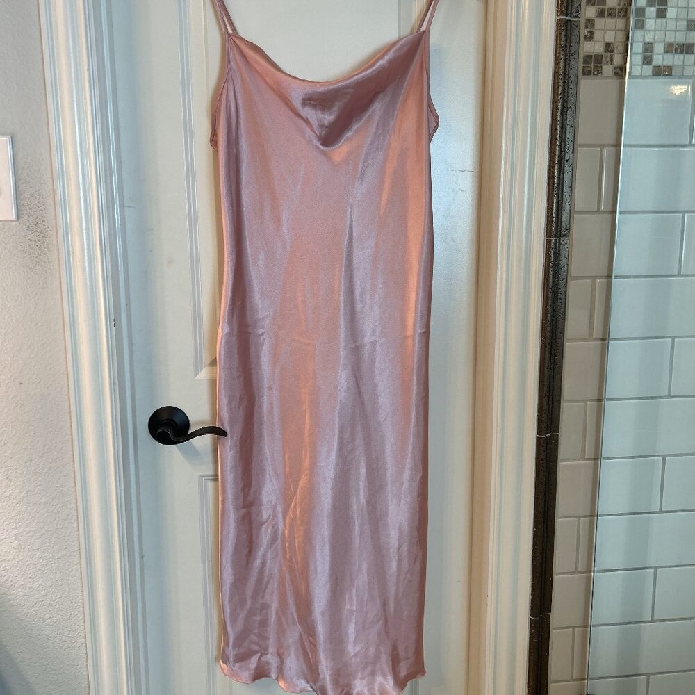 Pink Satin Slip Dress | Unbranded | Size M/L
